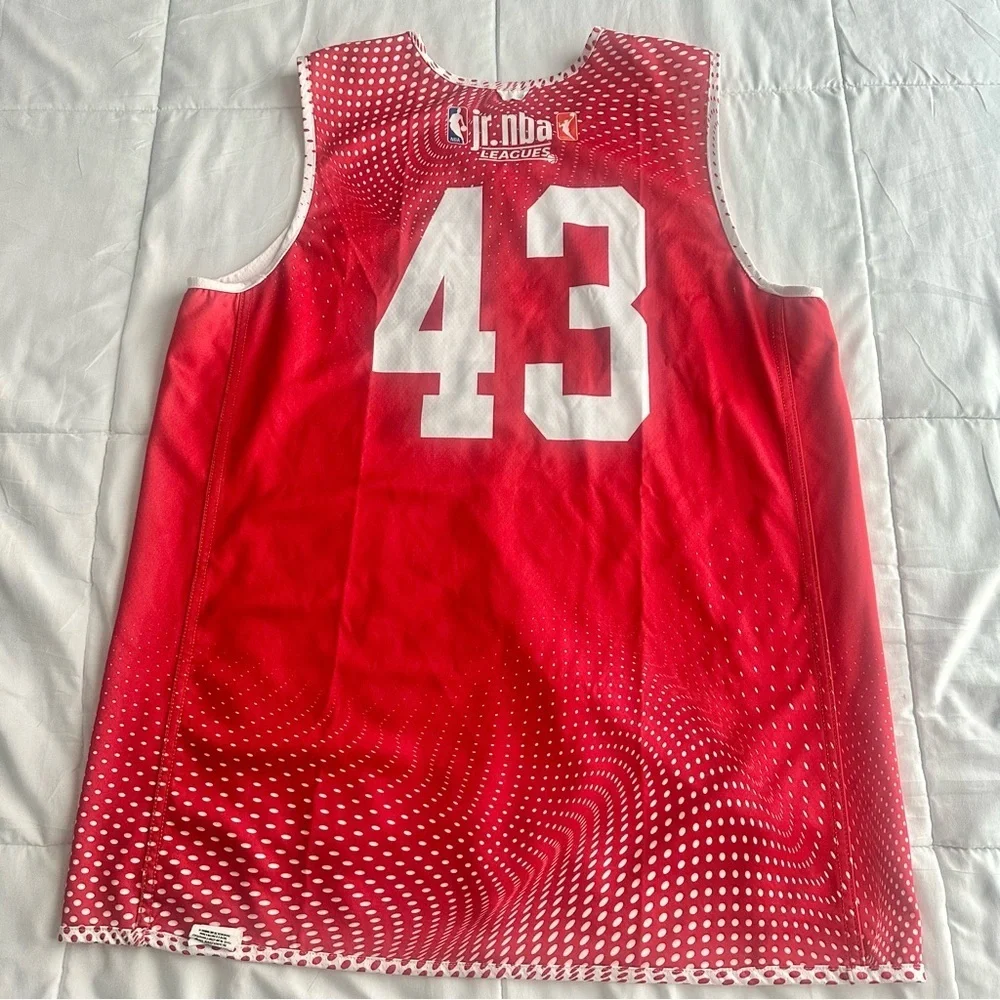 New! Chicago Bulls Jr Nba League Jersey #43 Adult Large Reversible Official - Picture 9 of 10